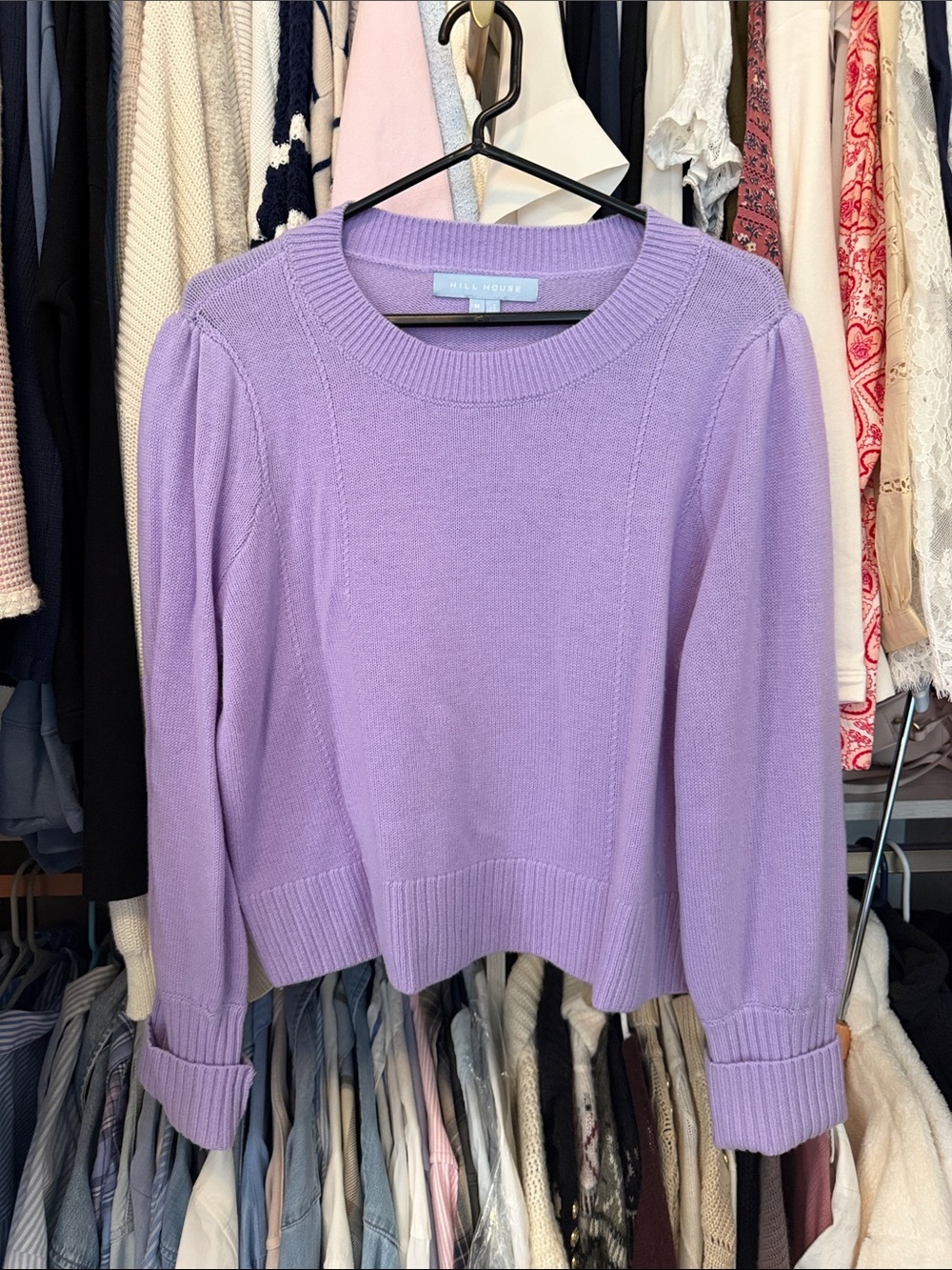 Hill House Lavender Crewneck Pullover Sweater